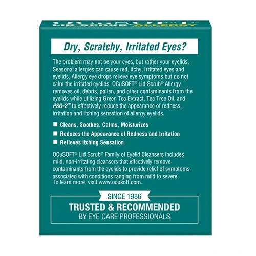 Ocusoft lid scrub allergy