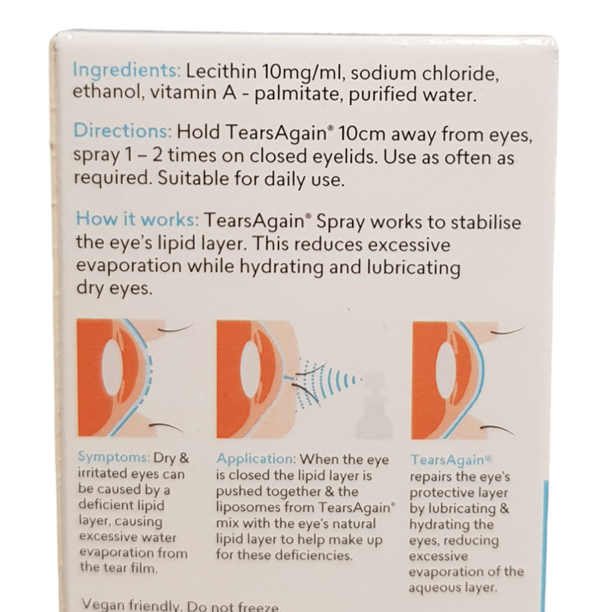 tears again lipsomal eye spray