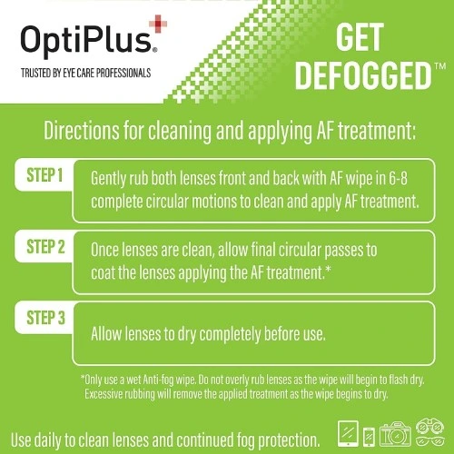 Optiplus Anti Fog Lens Wipes
