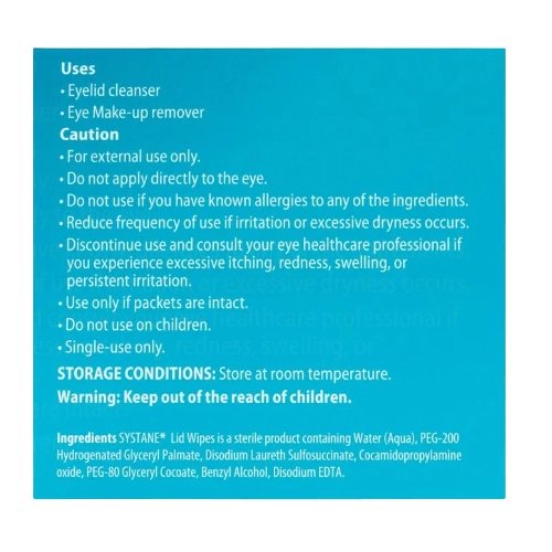 Systane Lid Wipes 30 Pack